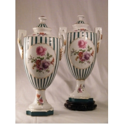 Pair of French Porcelain Urns