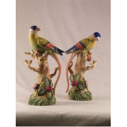 Pair of Hand Painted Porcelain Birds