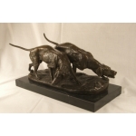 Bronze of Two Dogs